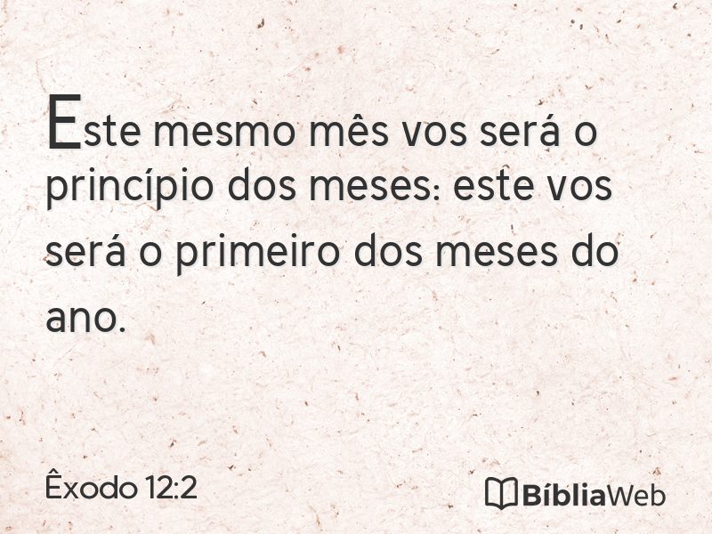 Êxodo 12:2 em imagem para compartilhar