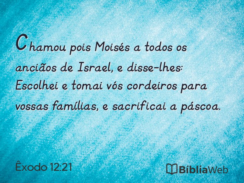 Êxodo 12:21 em imagem para compartilhar
