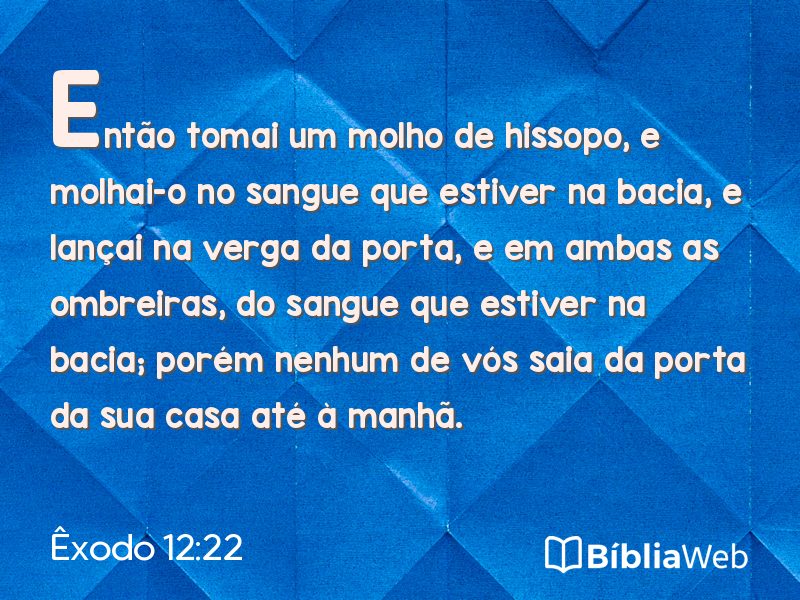 Êxodo 12:22 em imagem para compartilhar