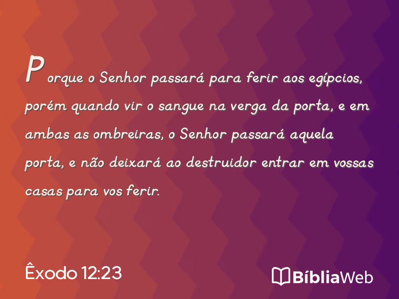 Êxodo 12:23 em imagem para compartilhar