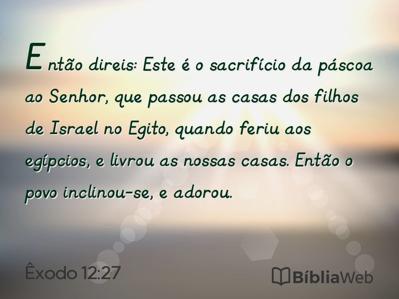 Êxodo 12:27 em imagem para compartilhar