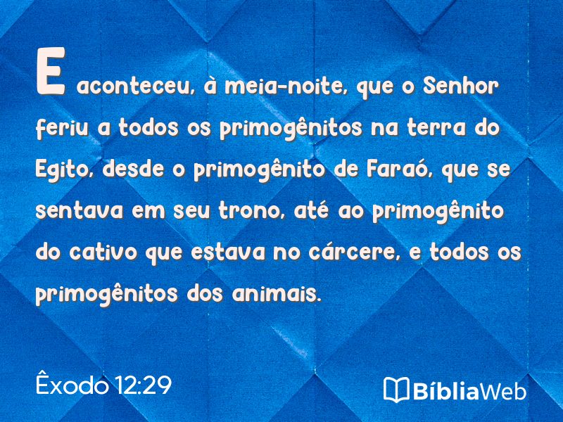 Êxodo 12:29 em imagem para compartilhar