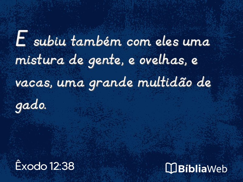 Êxodo 12:38 em imagem para compartilhar