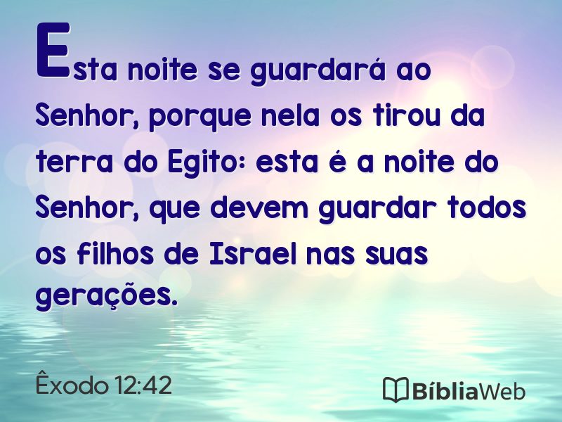 Êxodo 12:42 em imagem para compartilhar