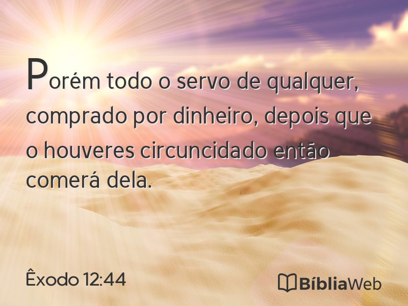 Êxodo 12:44 em imagem para compartilhar