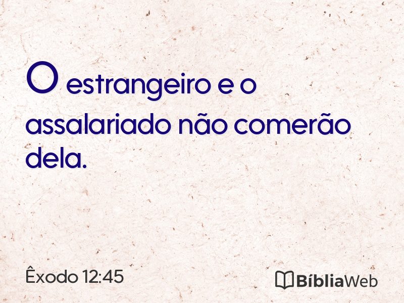 Êxodo 12:45 em imagem para compartilhar