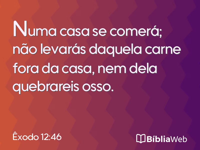 Êxodo 12:46 em imagem para compartilhar