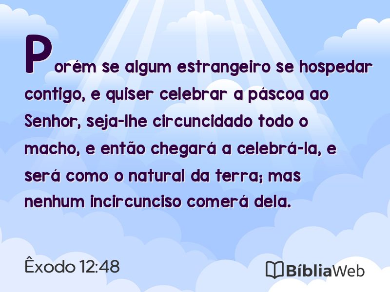 Êxodo 12:48 em imagem para compartilhar