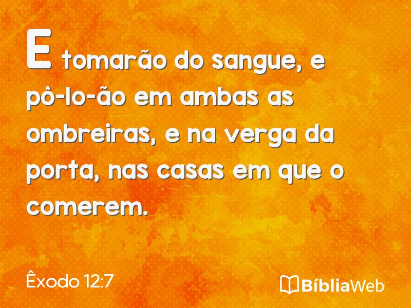 Êxodo 12:7 em imagem para compartilhar