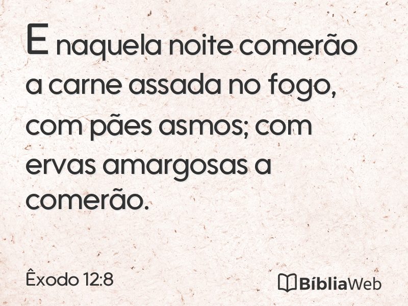 Êxodo 12:8 em imagem para compartilhar