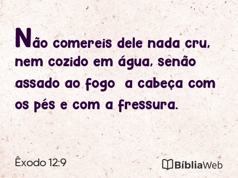 Êxodo 12:9 em imagem para compartilhar