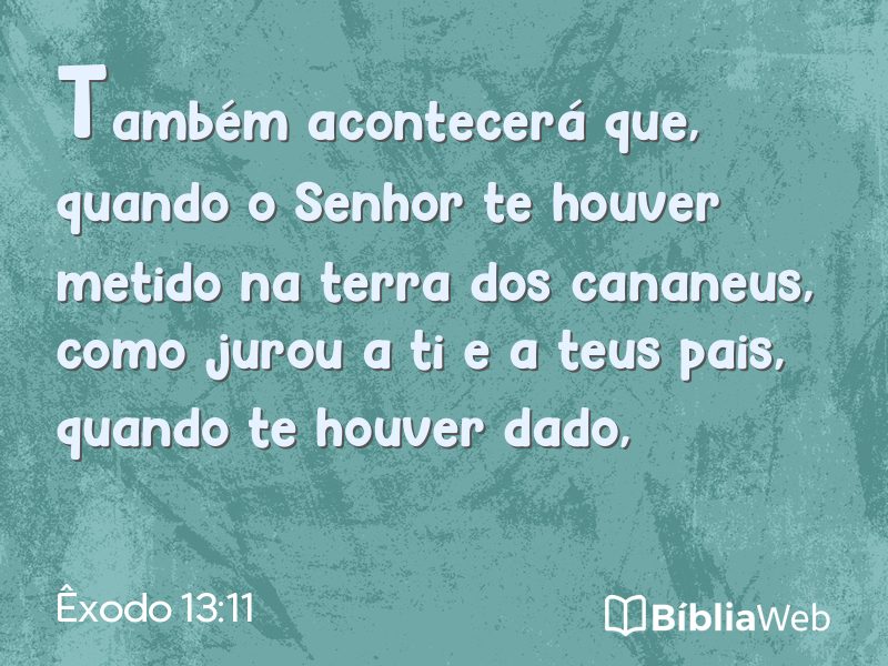 Êxodo 13:11 em imagem para compartilhar