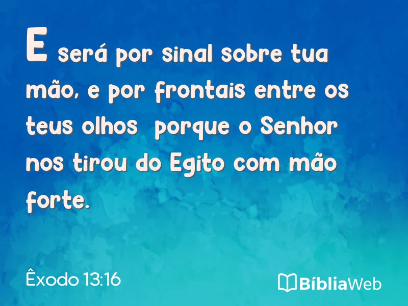 Êxodo 13:16 em imagem para compartilhar
