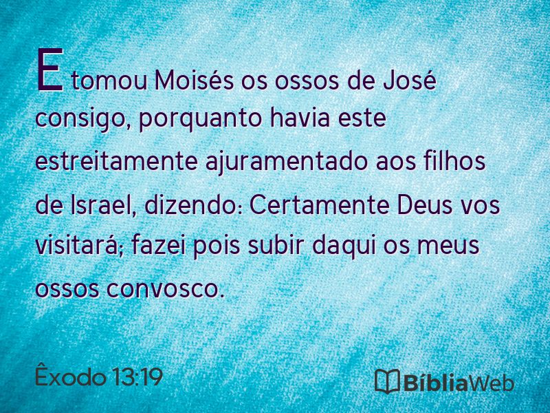 Êxodo 13:19 em imagem para compartilhar