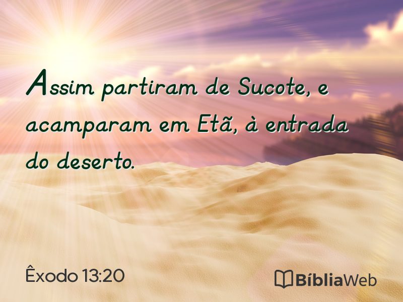 Êxodo 13:20 em imagem para compartilhar