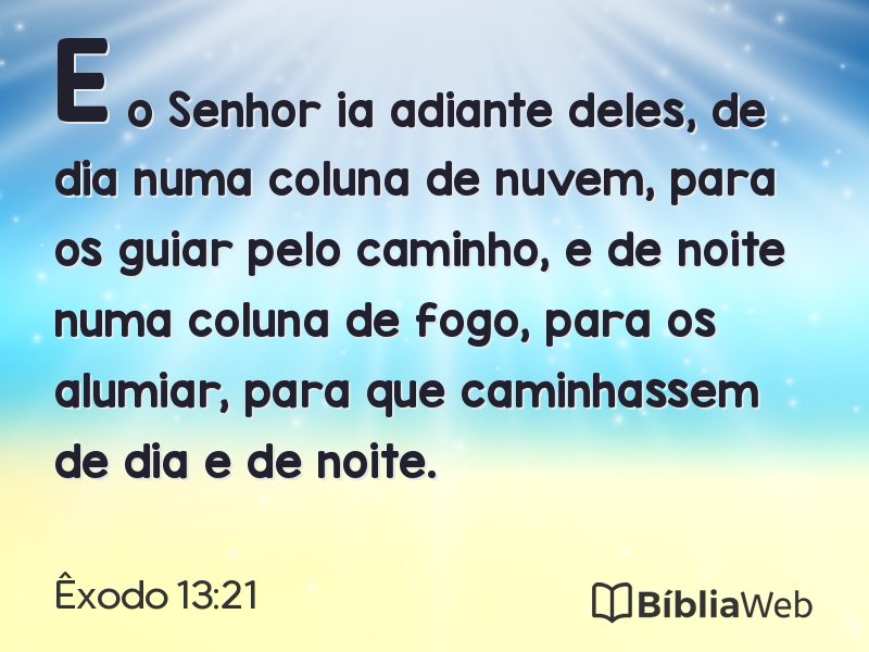 Êxodo 13:21 em imagem para compartilhar