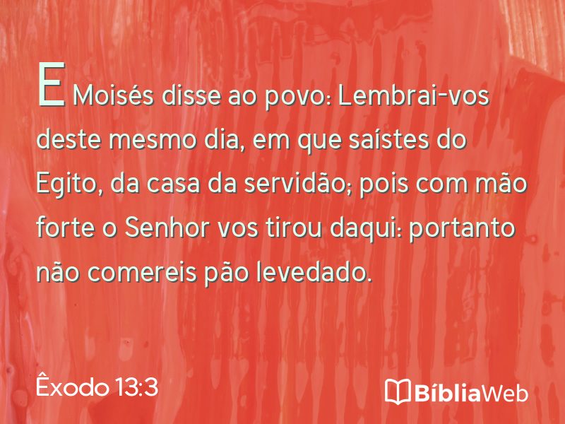 Êxodo 13:3 em imagem para compartilhar