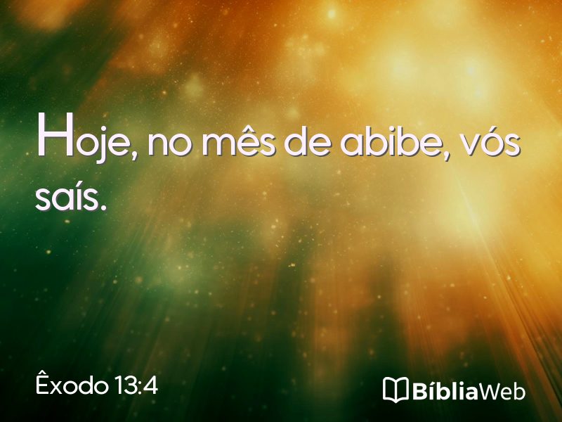 Êxodo 13:4 em imagem para compartilhar