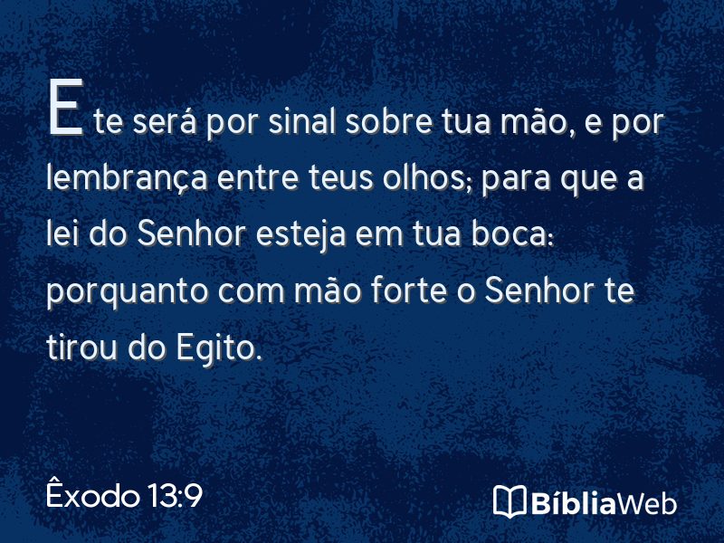 Êxodo 13:9 em imagem para compartilhar