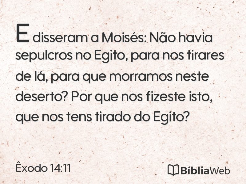 Êxodo 14:11 em imagem para compartilhar