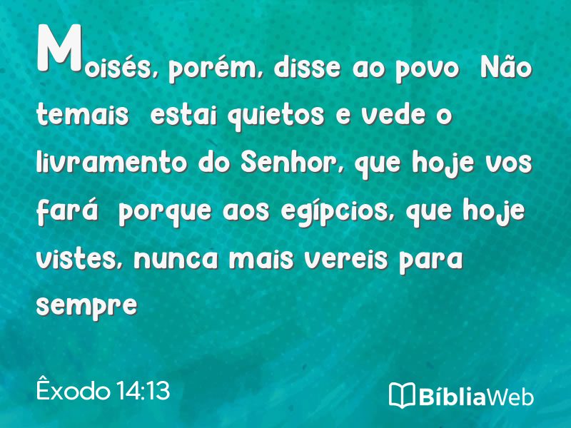 Êxodo 14:13 em imagem para compartilhar