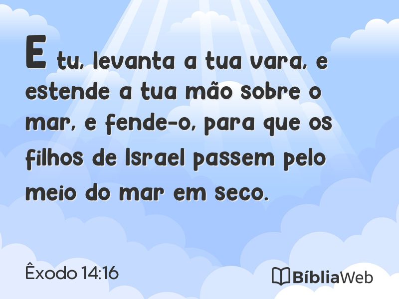 Êxodo 14:16 em imagem para compartilhar