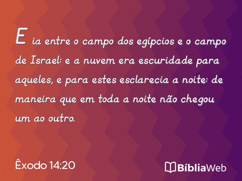 Êxodo 14:20 em imagem para compartilhar