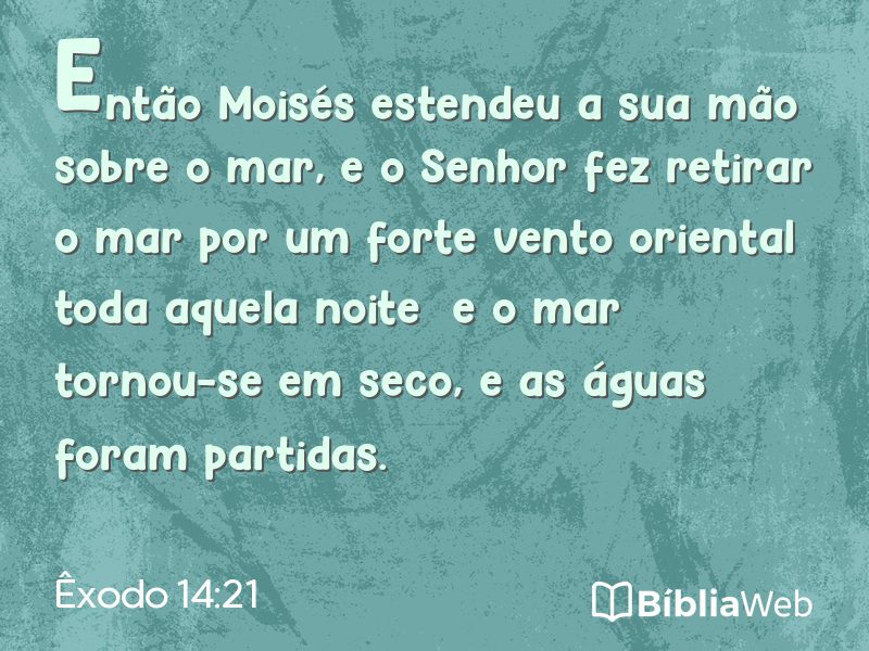 Êxodo 14:21 em imagem para compartilhar