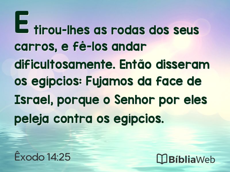 Êxodo 14:25 em imagem para compartilhar