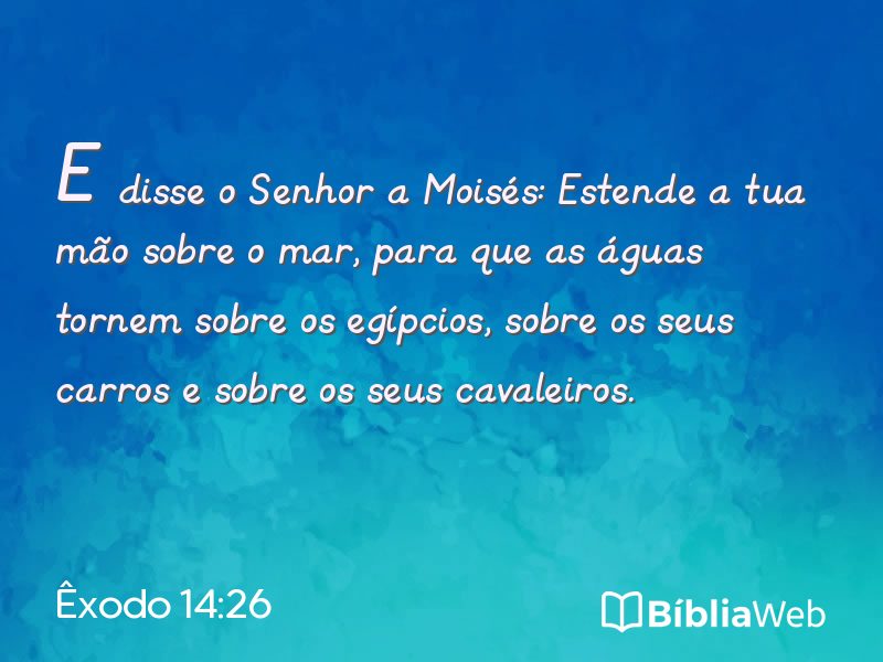Êxodo 14:26 em imagem para compartilhar