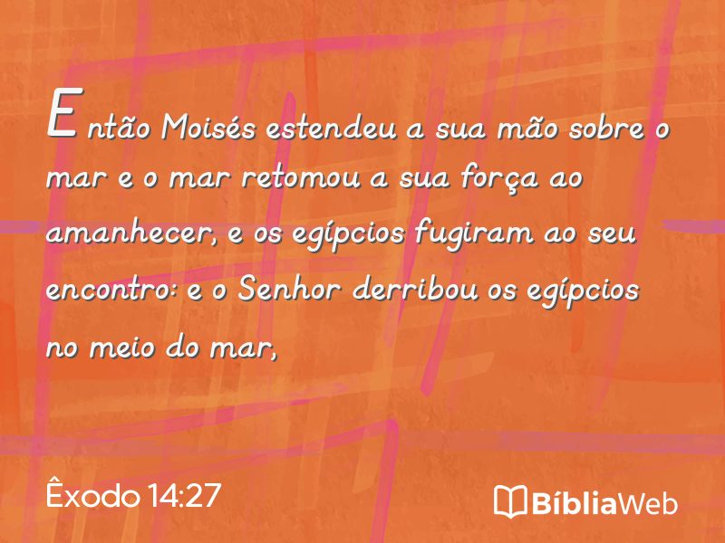 Êxodo 14:27 em imagem para compartilhar