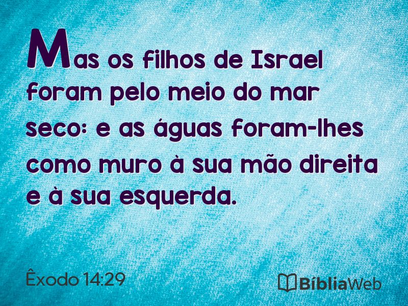 Êxodo 14:29 em imagem para compartilhar