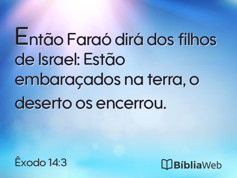 Êxodo 14:3 em imagem para compartilhar