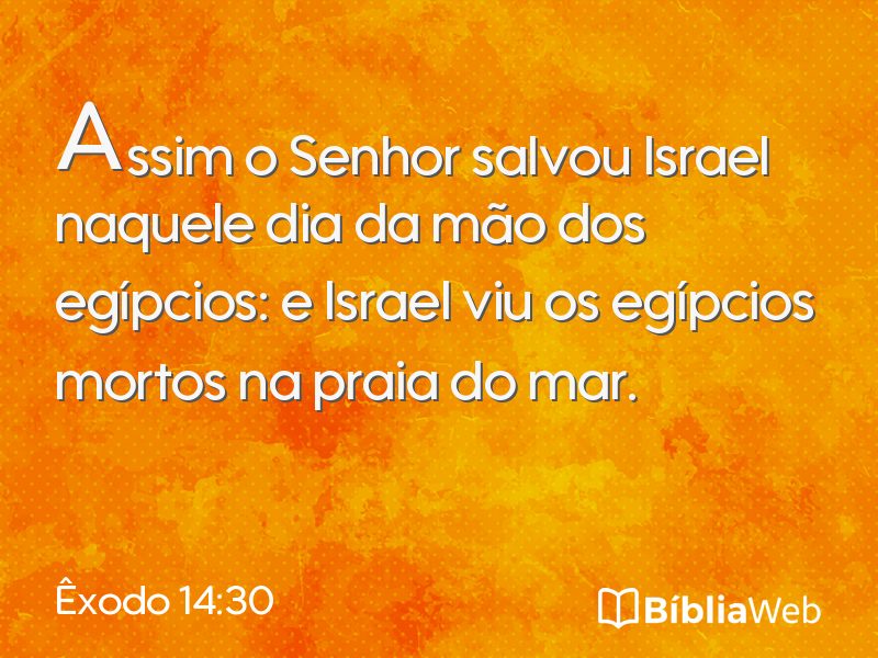 Êxodo 14:30 em imagem para compartilhar
