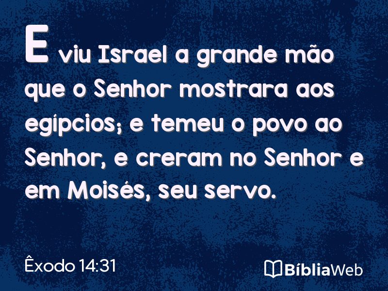 Êxodo 14:31 em imagem para compartilhar