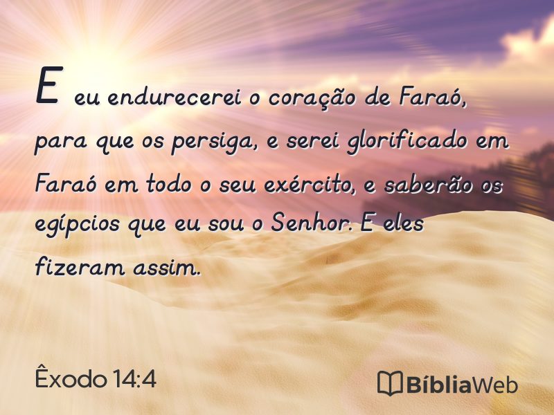 Êxodo 14:4 em imagem para compartilhar