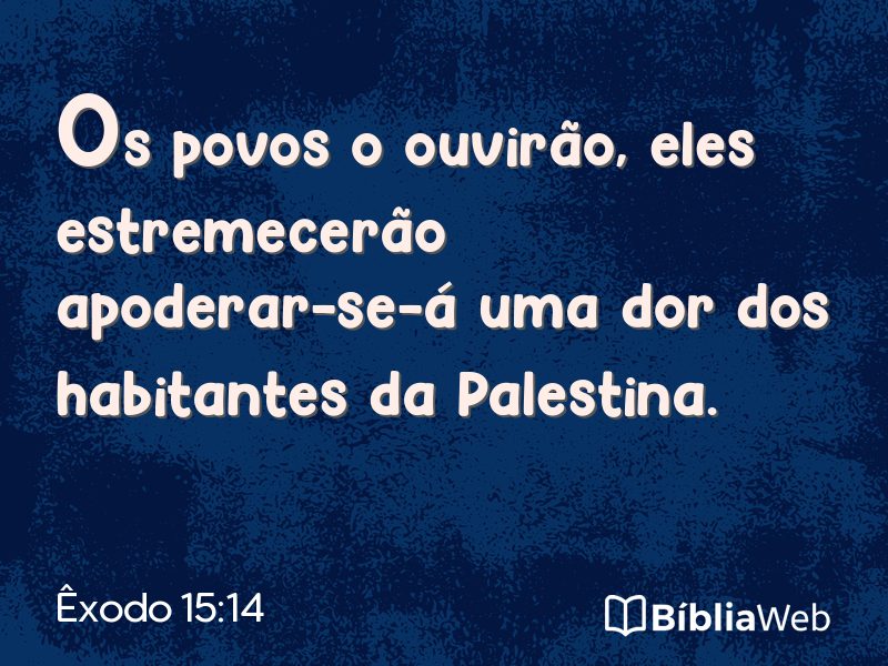 Êxodo 15:14 em imagem para compartilhar