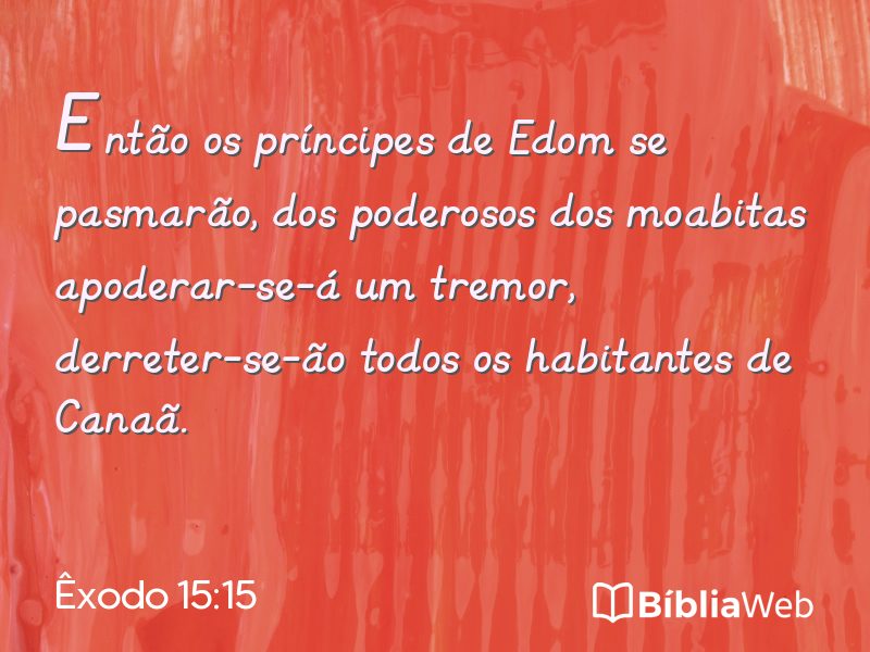 Êxodo 15:15 em imagem para compartilhar