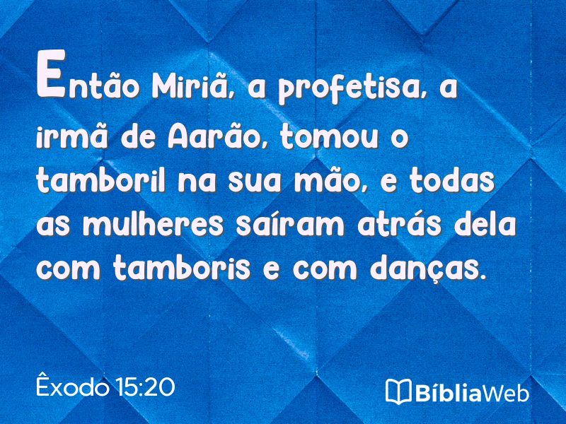 Êxodo 15:20 em imagem para compartilhar