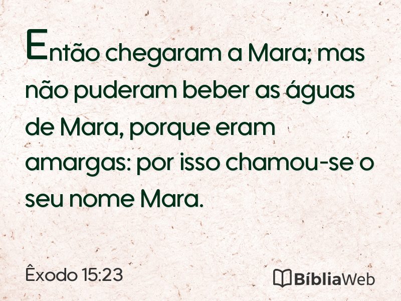 Êxodo 15:23 em imagem para compartilhar