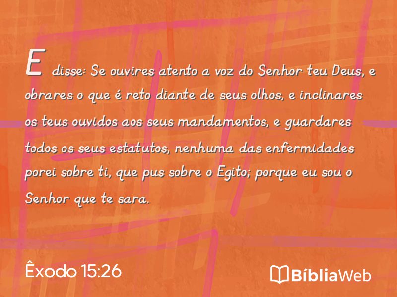 Êxodo 15:26 em imagem para compartilhar