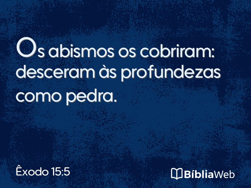Êxodo 15:5 em imagem para compartilhar
