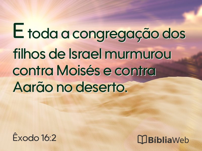 Êxodo 16:2 em imagem para compartilhar