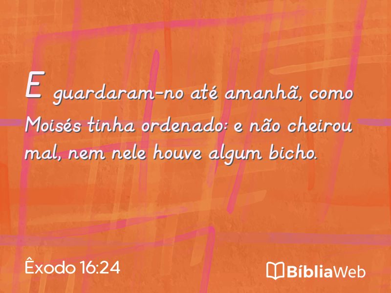 Êxodo 16:24 em imagem para compartilhar