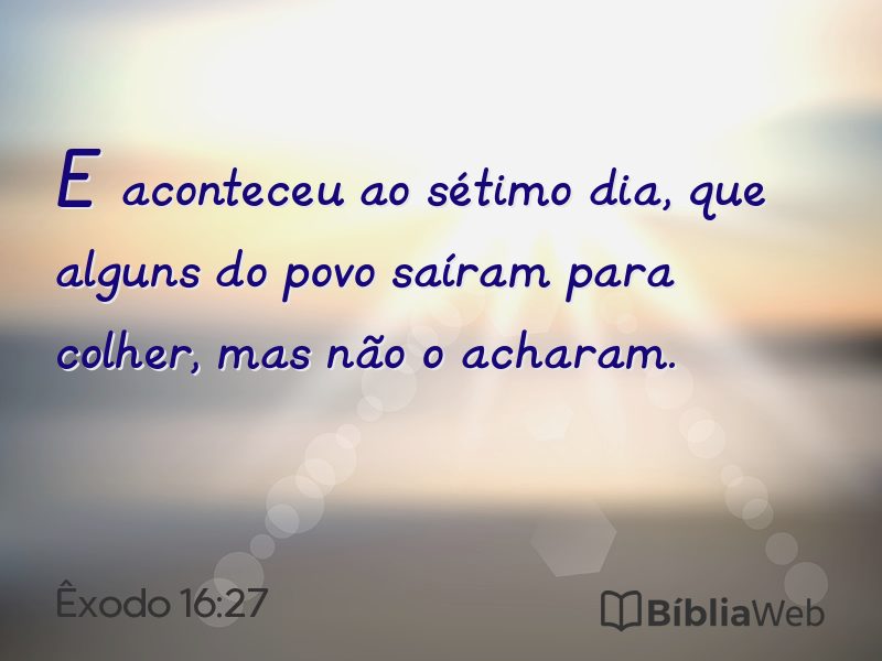 Êxodo 16:27 em imagem para compartilhar