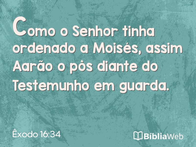 Êxodo 16:34 em imagem para compartilhar