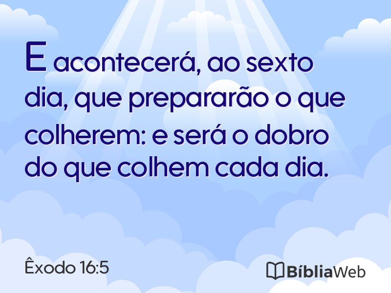 Êxodo 16:5 em imagem para compartilhar