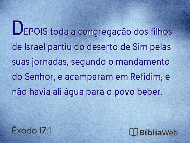 Êxodo 17:1 em imagem para compartilhar