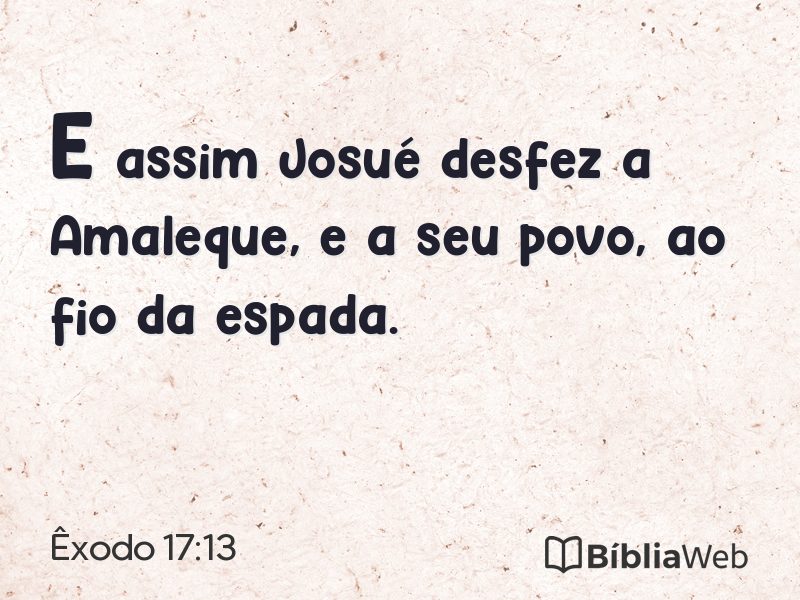 Êxodo 17:13 em imagem para compartilhar