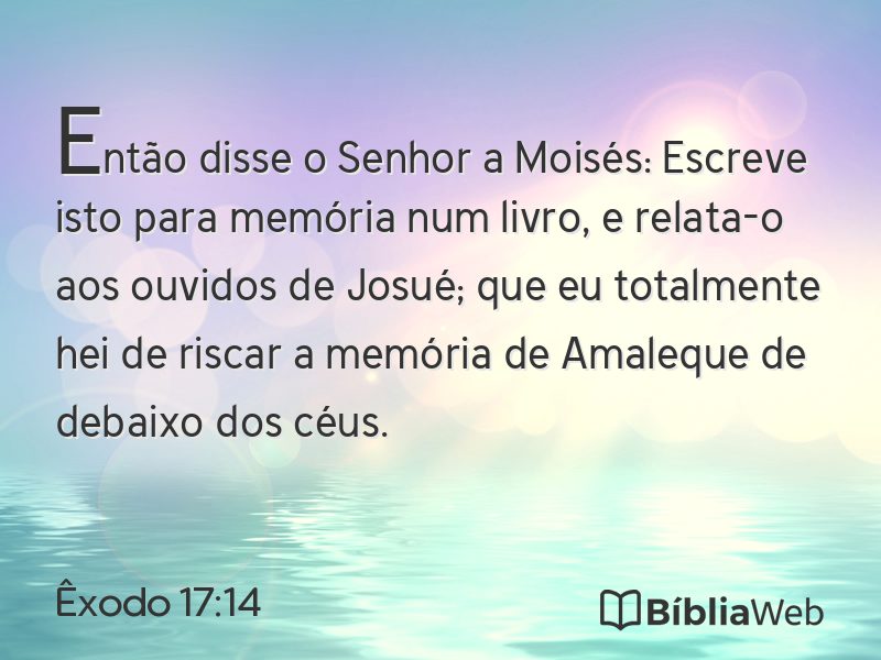 Êxodo 17:14 em imagem para compartilhar
